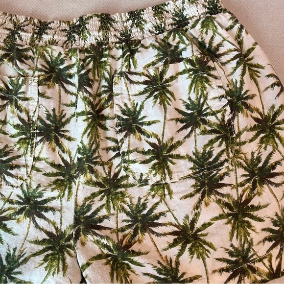 Briggs Ladies Linen Blend Shorts Palm Tree Print Size Extra Large - Picture 5 of 10